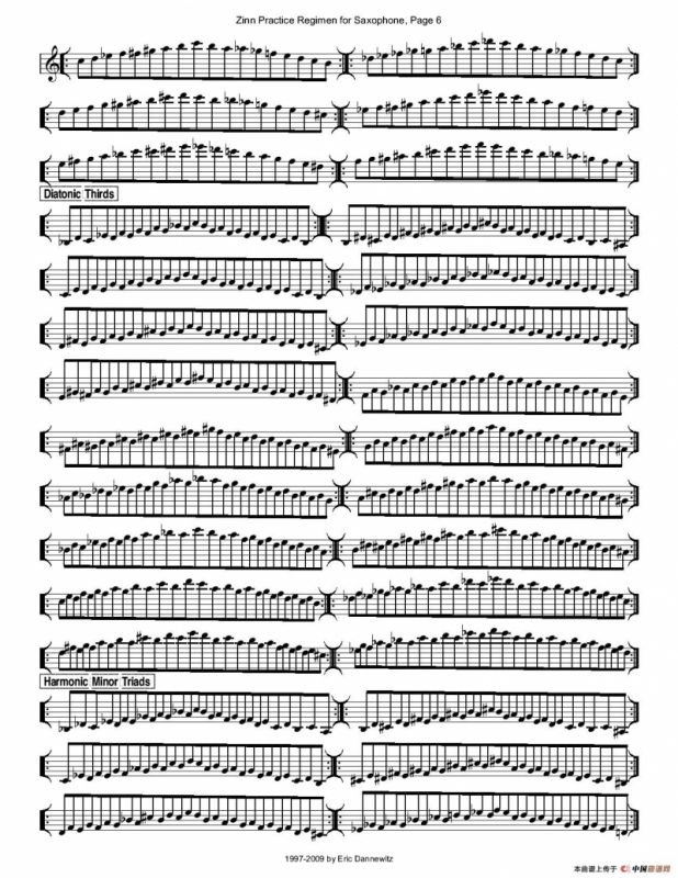 ZinnRegimenSax2009练习曲