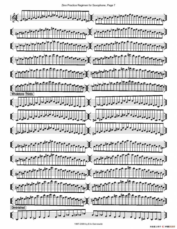 ZinnRegimenSax2009练习曲