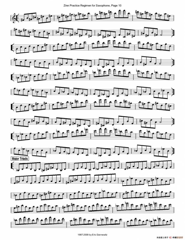 ZinnRegimenSax2009练习曲