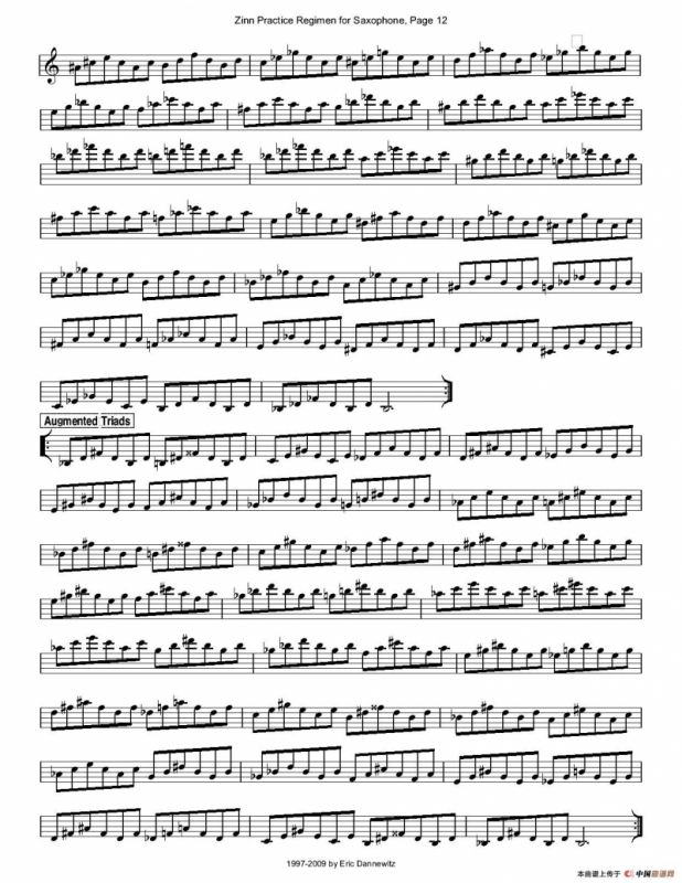 ZinnRegimenSax2009练习曲
