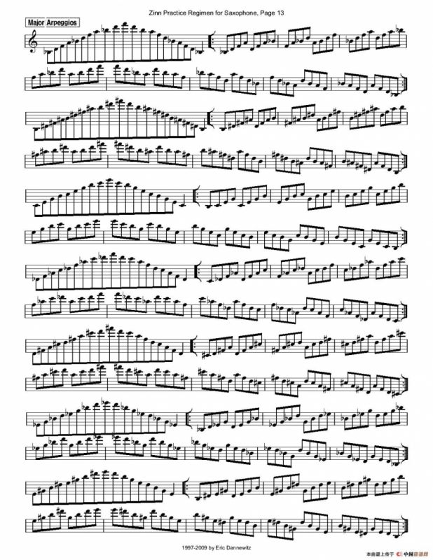 ZinnRegimenSax2009练习曲