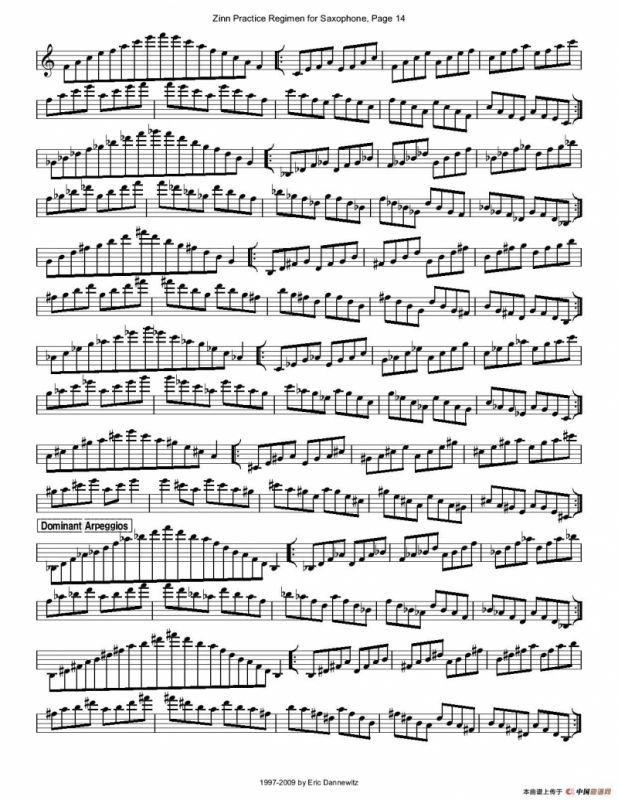 ZinnRegimenSax2009练习曲