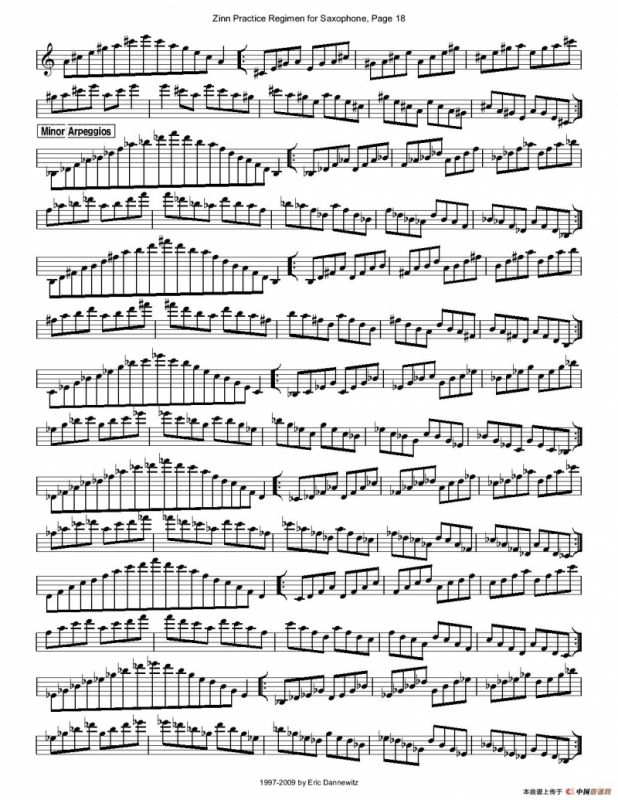 ZinnRegimenSax2009练习曲