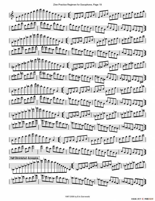 ZinnRegimenSax2009练习曲