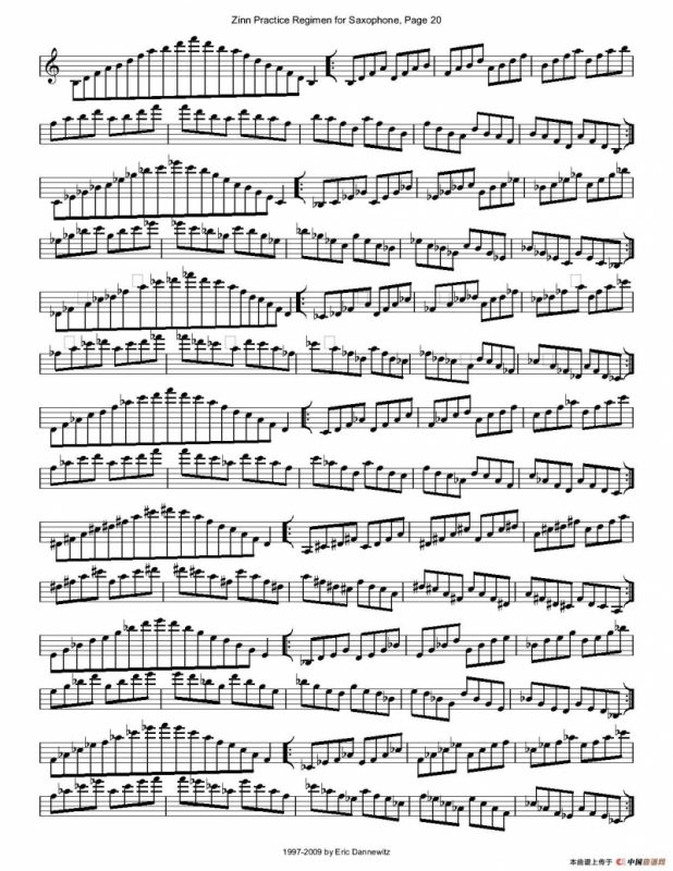 ZinnRegimenSax2009练习曲