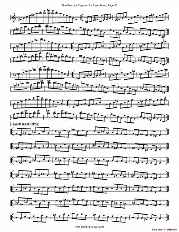 ZinnRegimenSax2009练习曲