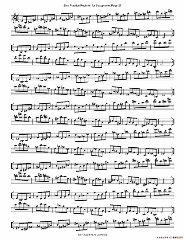 ZinnRegimenSax2009练习曲