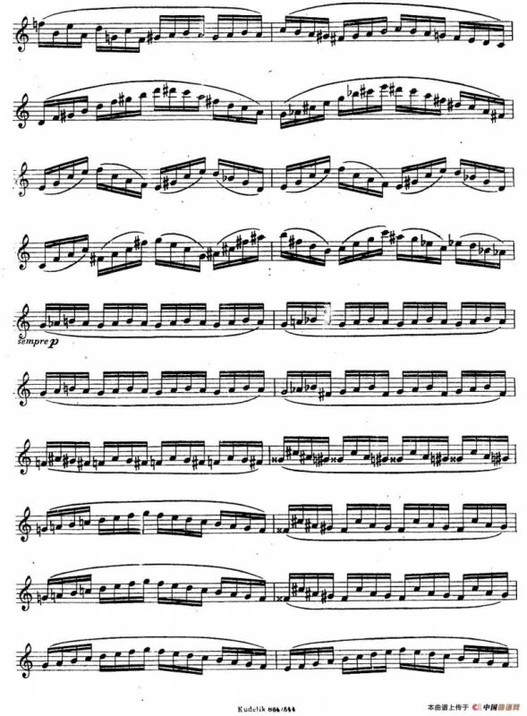 奇特克-萨克斯练习曲之18（ETUDY PRO SAXOPHON - FR ZITRK.op.3）