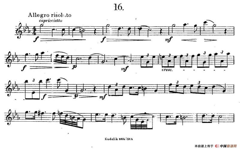 奇特克-萨克斯练习曲之16（ETUDY PRO SAXOPHON - FR ZITRK.op.3）