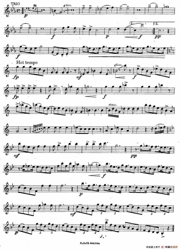 奇特克-萨克斯练习曲之13（ETUDY PRO SAXOPHON - FR ZITRK.op.3）