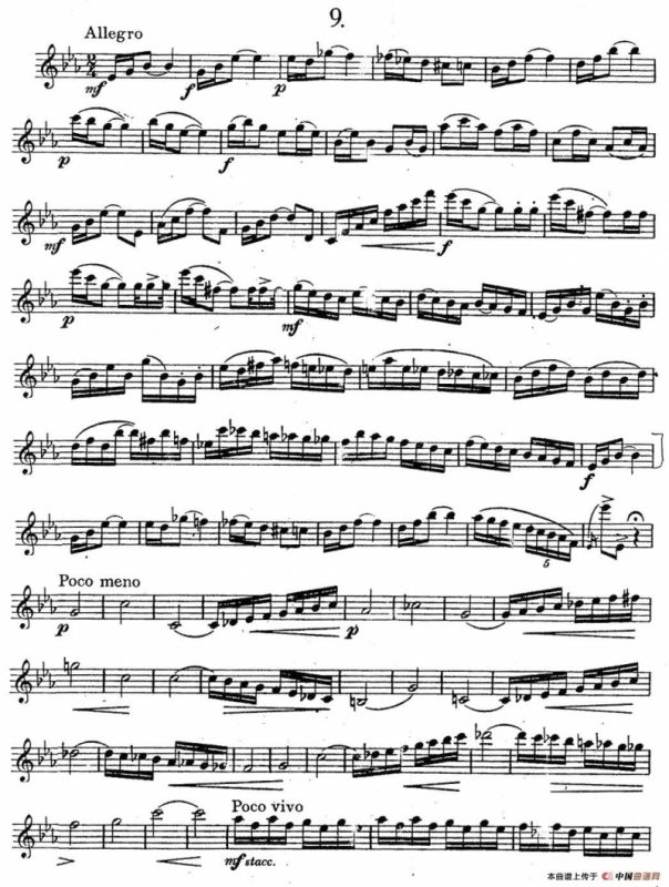 奇特克-萨克斯练习曲之九（ETUDY PRO SAXOPHON - FR ZITRK.op.3）