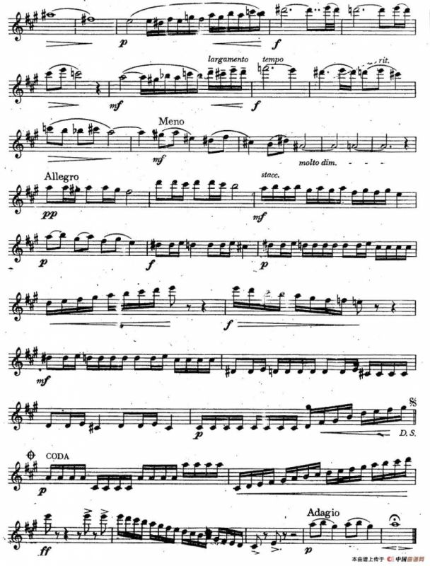 奇特克-萨克斯练习曲之六（ETUDY PRO SAXOPHON - FR ZITRK.op.3）