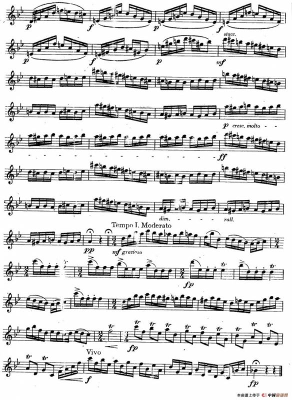 奇特克-萨克斯练习曲之四（ETUDY PRO SAXOPHON - FR ZITRK.op.3）