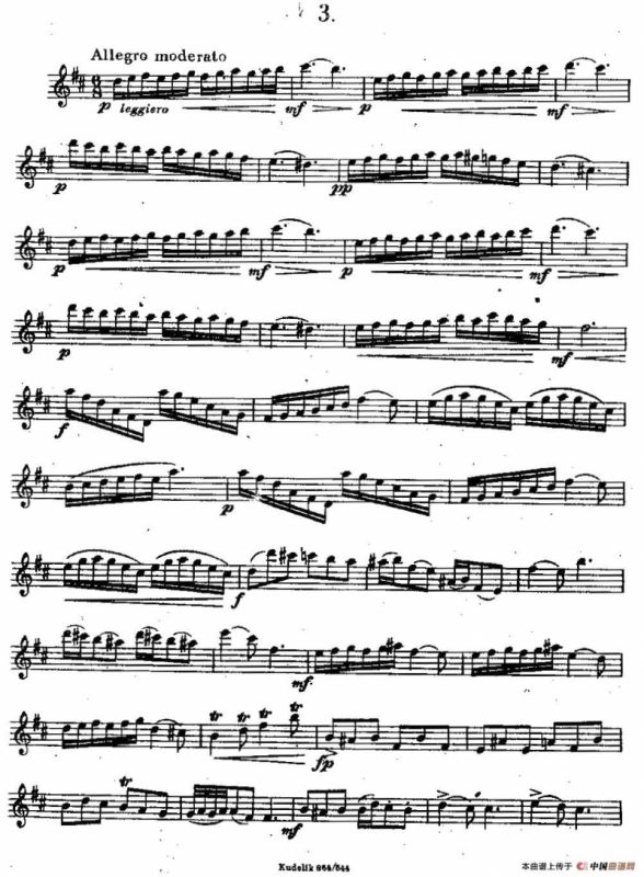 奇特克-萨克斯练习曲之三（ETUDY PRO SAXOPHON - FR ZITRK.op.3）