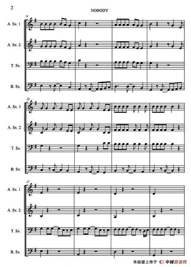nobody（四重奏总谱）