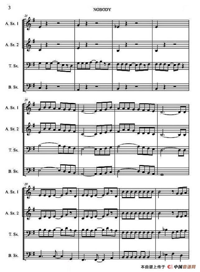 nobody（四重奏总谱）