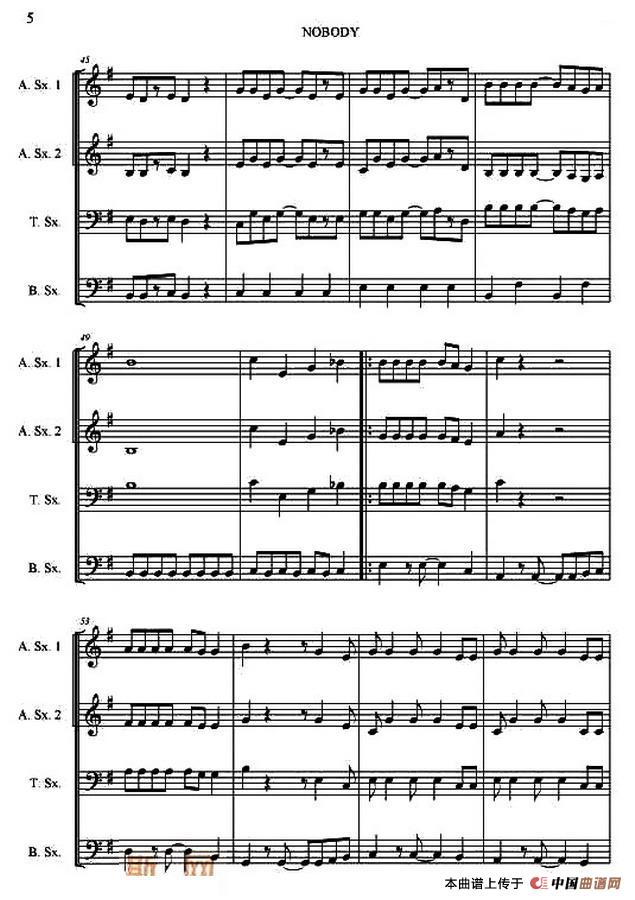 nobody（四重奏总谱）