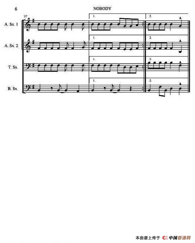 nobody（四重奏总谱）