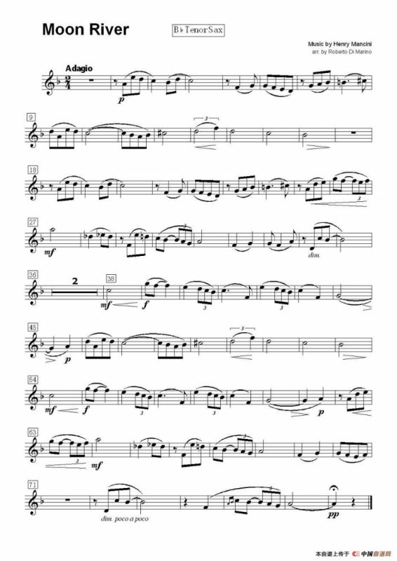 Moon River（月亮河）（四重奏）