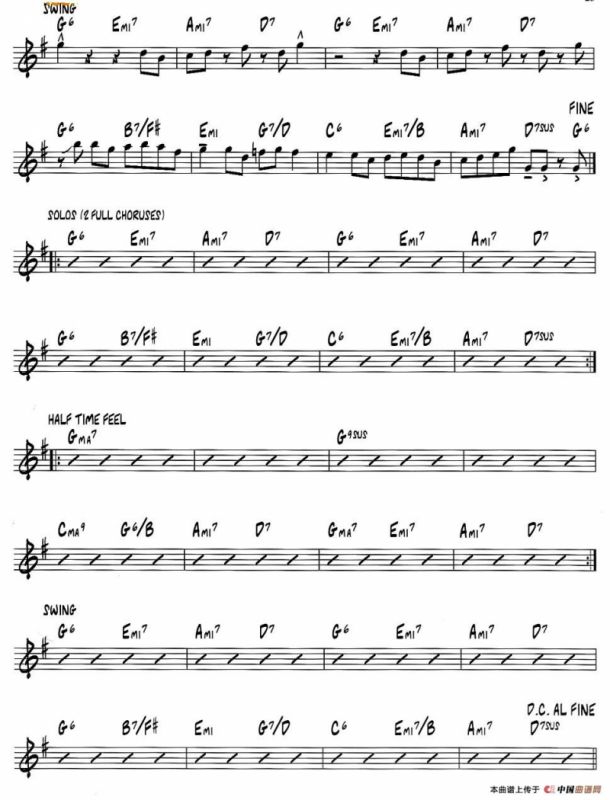 BIJI（jazz系列萨克斯谱）