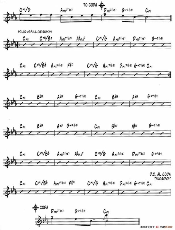 ALFIES THEME（jazz系列萨克斯谱）