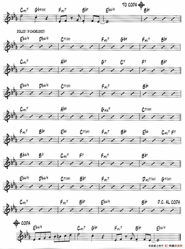 HERES TO THE PEOPLE（jazz系列萨克斯谱）