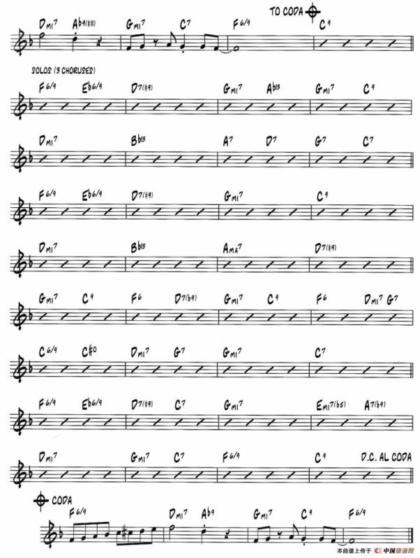 HERES TO THE PEOPLE（jazz系列萨克斯谱）