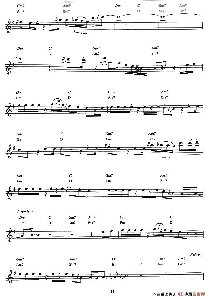 Dave Koz - All I see is you（原版次中萨克斯谱）