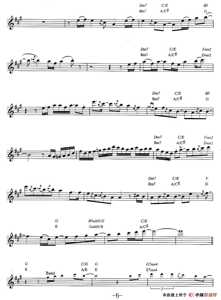 Dave Koz - Castle of dreams（原版中音萨克斯谱）