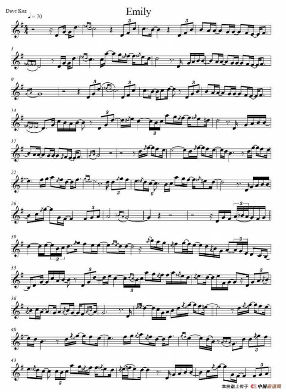 Dave Koz - Emily（戴夫·考兹 - 艾米丽）