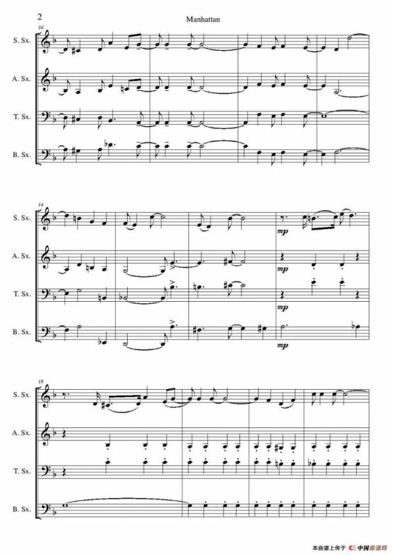 Manhattan score（四重奏）