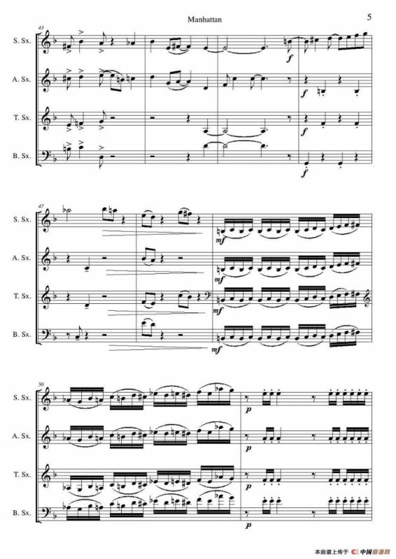 Manhattan score（四重奏）