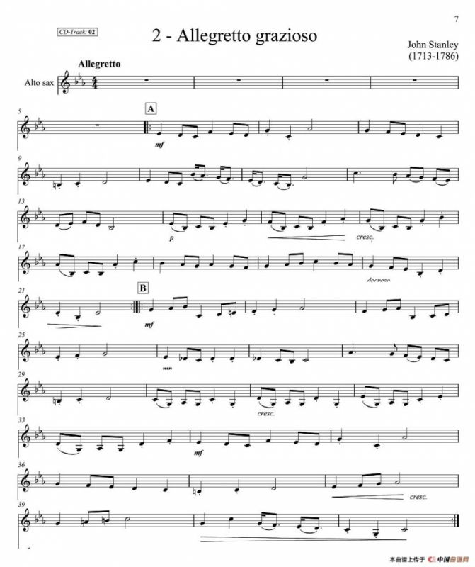 古典SAX12首（中音萨克斯分谱）