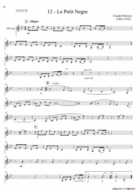 古典SAX12首（中音萨克斯分谱）