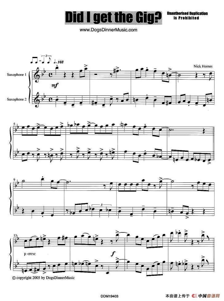 Did I get the Gig（二重奏）