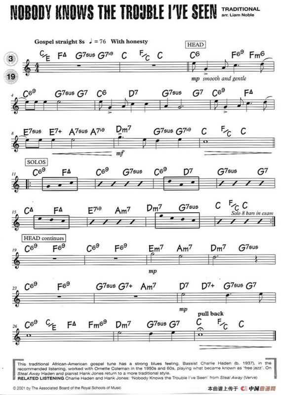 15首次中音爵士练习