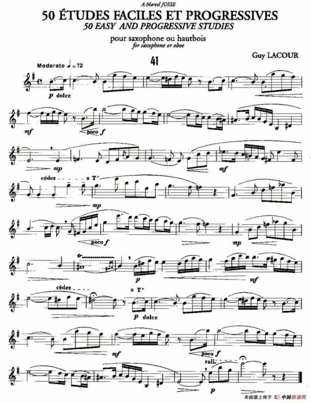 Guy Lacour 50 首萨克斯练习曲之41