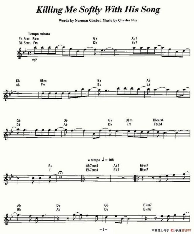 Killing Me Softly With His Song