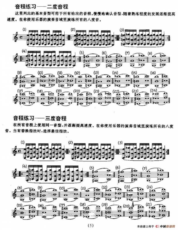 单簧管和次中音萨克管的日常练习