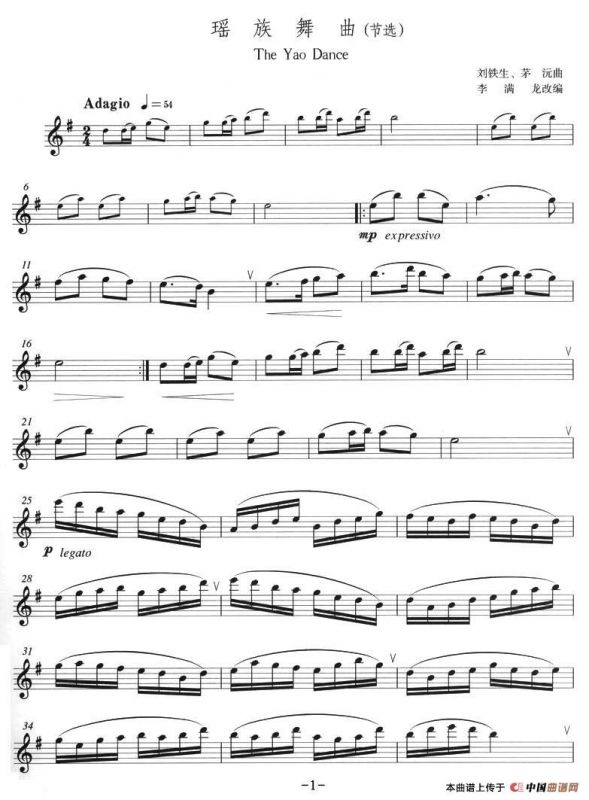 瑶族舞曲（节选）