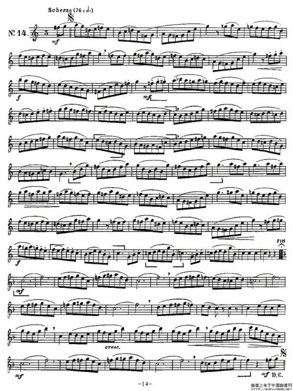 Klose Etudes Chantantes Pour Saxophone（KLOSE的15首练习曲集）