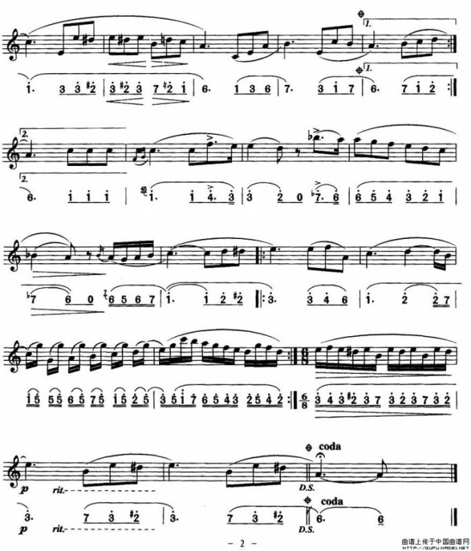 献给爱丽丝（线简谱对照版）