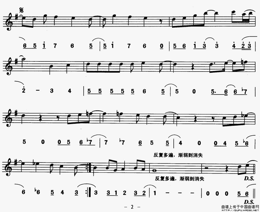 你爱有多深（美国电影《周末夜发烧》插曲）（线简谱对照版）