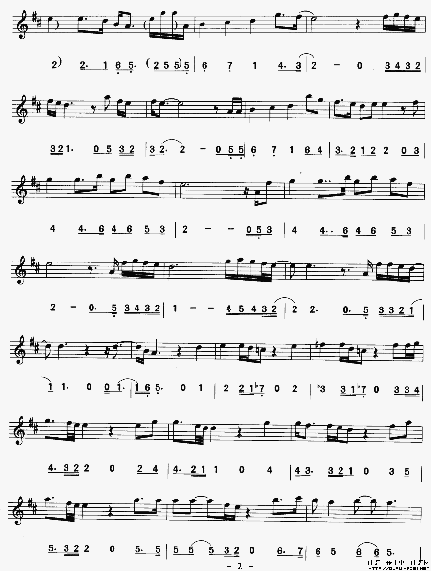 一切为了你（电影《侠盗罗宾汉》主题曲）（线简谱对照版）