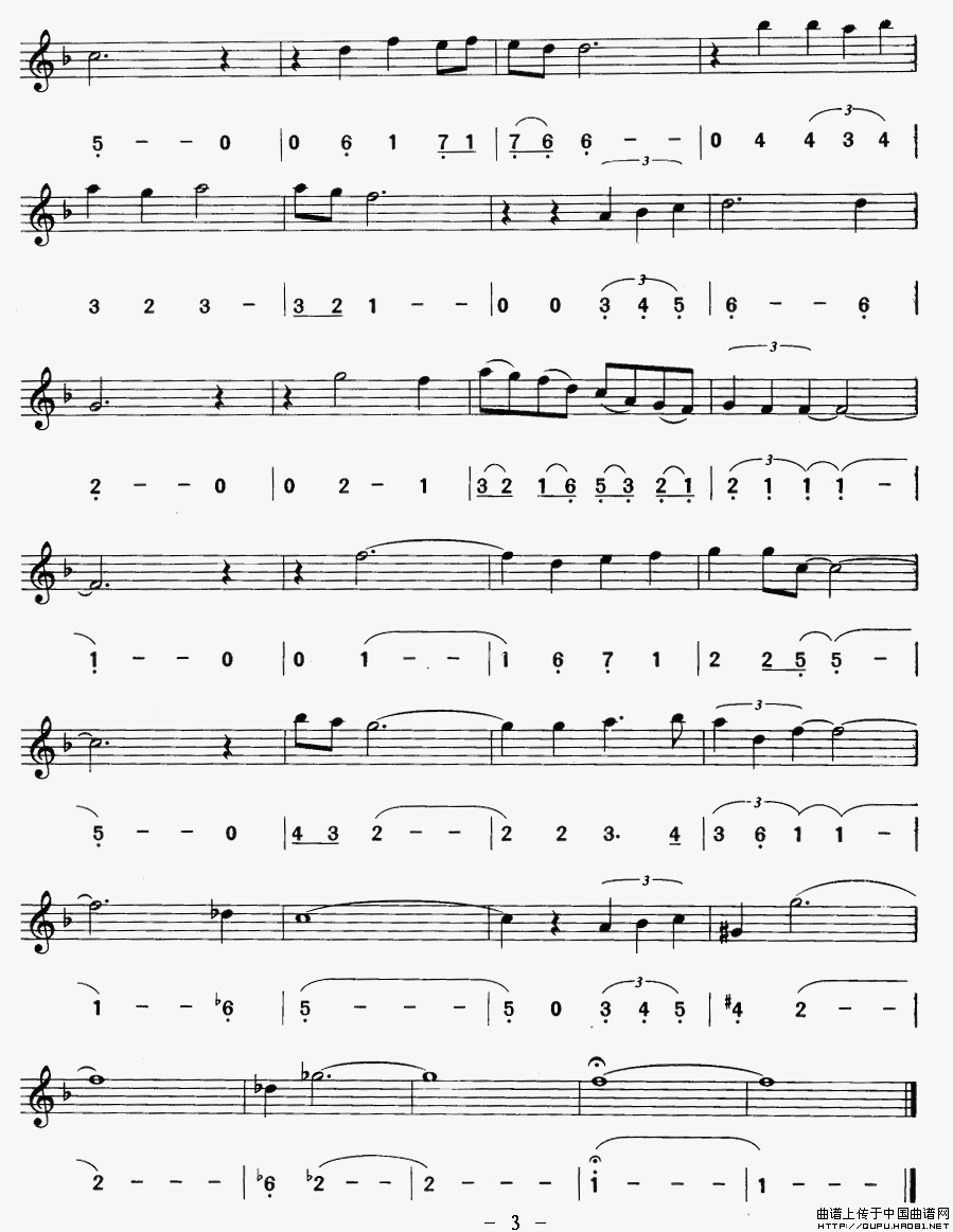 爱情万年青（美国影片《明星的诞生》插曲）（线简谱对照版）