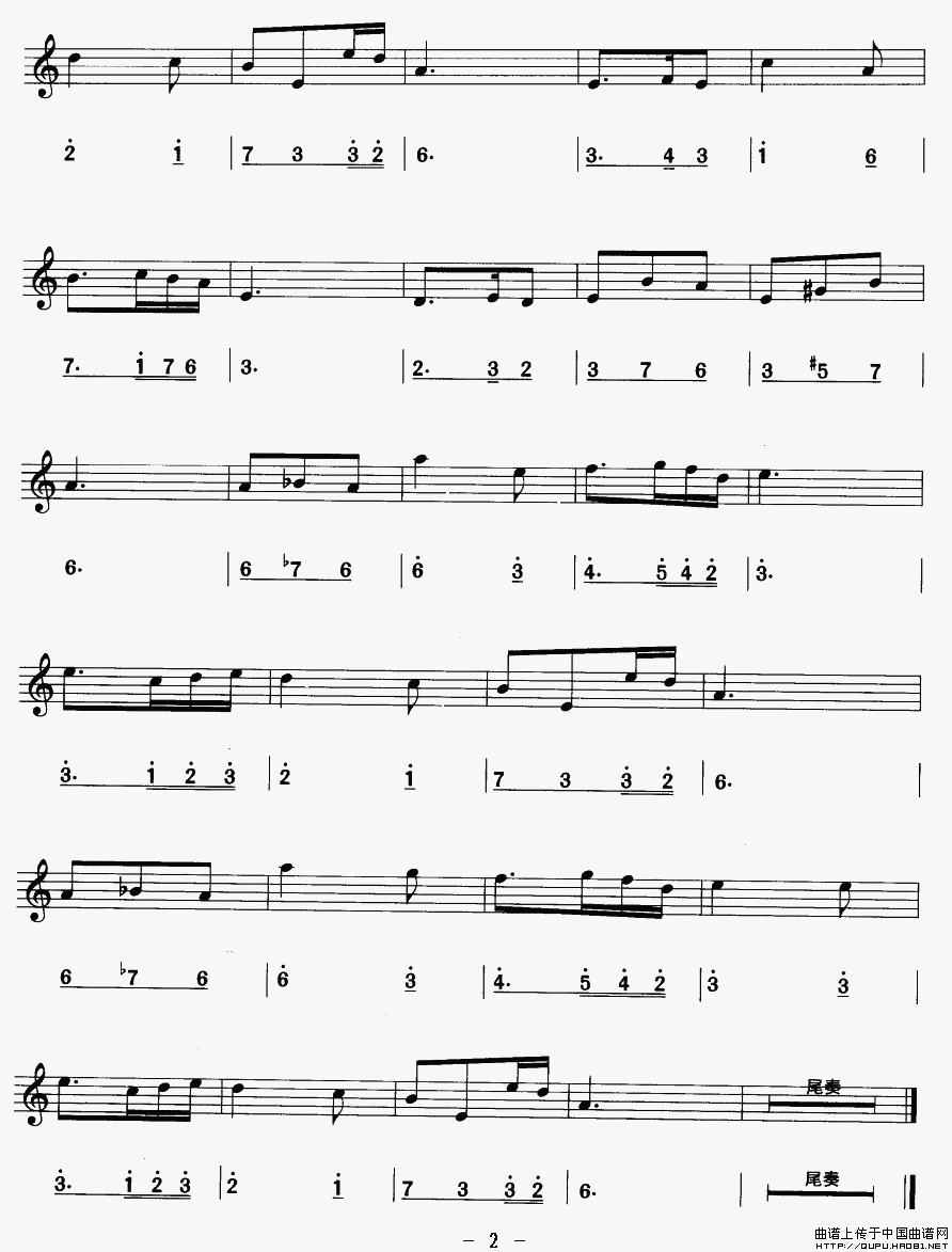 白桦林（线简谱对照版）