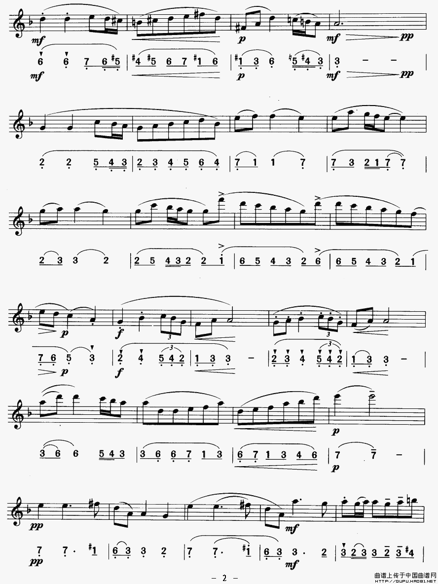 萨拉班德舞曲（线简谱对照版）