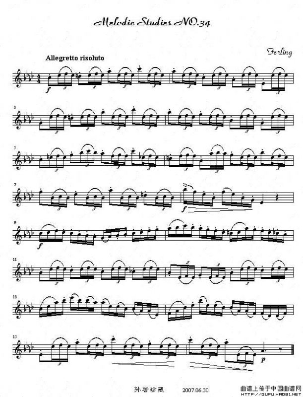 四十八首旋律练习曲之三十四