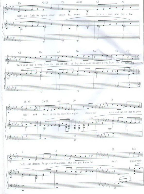 韦伯音乐剧《剧院魅影》主题歌曲