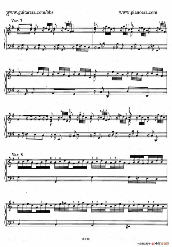 Variations on the Russian Song（俄国民歌主题变奏曲）